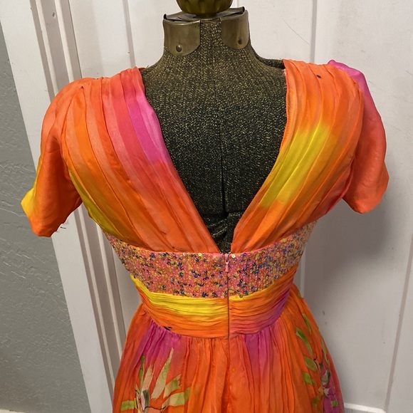 BGHAUTE SILK WATER COLOR  PROM OR PARTY DRESS - Picture 10 of 17